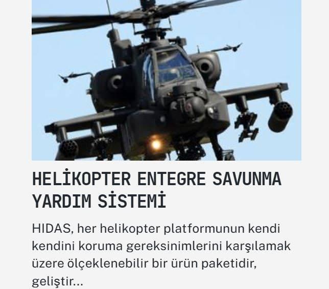 <p><span style="color:#B22222"><strong>HELİKOPTER ENTEGRE SAVUNMA YARDIM SİSTEMİ</strong></span></p>

