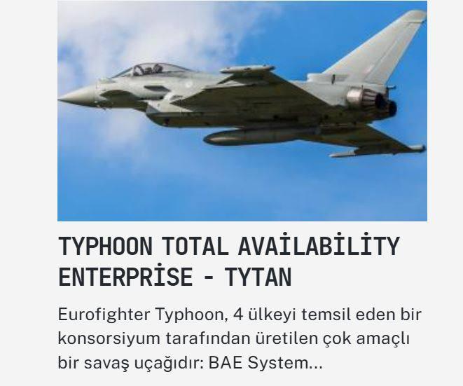<p><span style="color:#B22222"><strong>EUROFİGHTHER TYPHOON SAVAŞ UÇAĞI PARÇALARI</strong></span></p>
