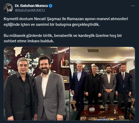 <p><span style="color:#B22222"><strong>SON HALİ DİKKAT ÇEKTİ</strong></span></p>
<p> </p>
<p>Uzun süredir ekranlardan uzak kalan Necati Şaşmaz’ın son hali de dikkat çekerken, buluşmaya dair kareler, Mumcu tarafından sosyal medyada paylaşıldı.</p>