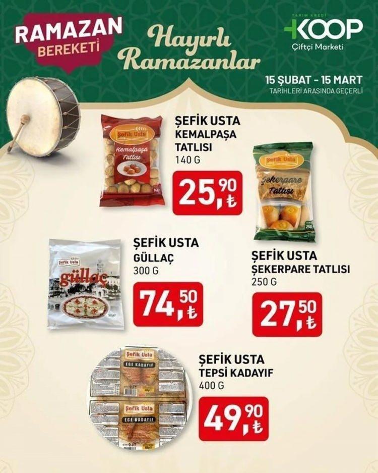<p><strong>Şefik Usta Güllaç (300 g) : 74,50 TL</strong></p>

<p><br />
<strong>Şefik Usta Kadayıf (250 g) : 27,50 TL</strong></p>

<p><br />
<strong>Şefik Usta Kemalpaşa Tatlısı (140 g) : 25,90 TL</strong></p>

<p><br />
<strong>Şefik Usta Şekerpare Tatlısı (250 g) : 74,50 TL</strong></p>
