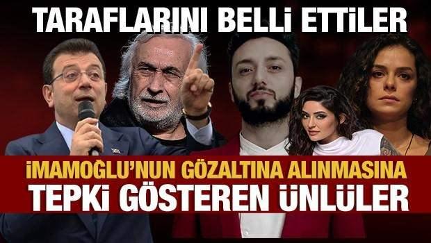 <p><span style="color:#B22222"><strong>İŞTE EKREM İMAMOĞLU'NUN GÖZALTINA ALINMASINA TEPKİ GÖSTEREN ÜNLÜLER!</strong></span></p>
<p> </p>