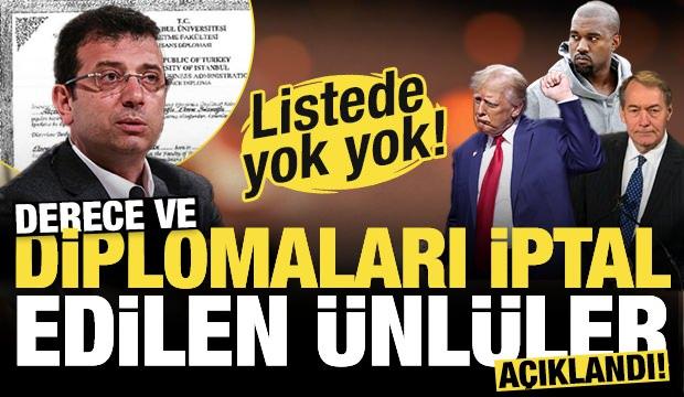 <p><span style="color:#B22222"><strong>İŞTE DİPLOMA VE DERECELERİ İPTAL EDİLEN DÜNYACA ÜNLÜ KİŞİLER!</strong></span></p>