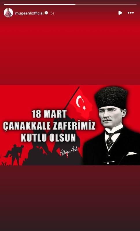 <p>MÜGE ANLI</p>
<p>"18 Mart Çanakkale zaferimiz kutlu olsun"</p>