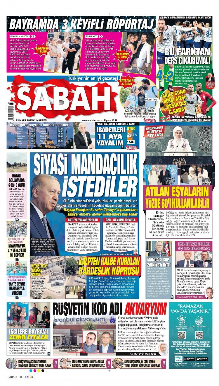 <p>29 Mart Cumartesi atılan gazete manşetlerini siz değerli okurlarımız için derledik...</p>