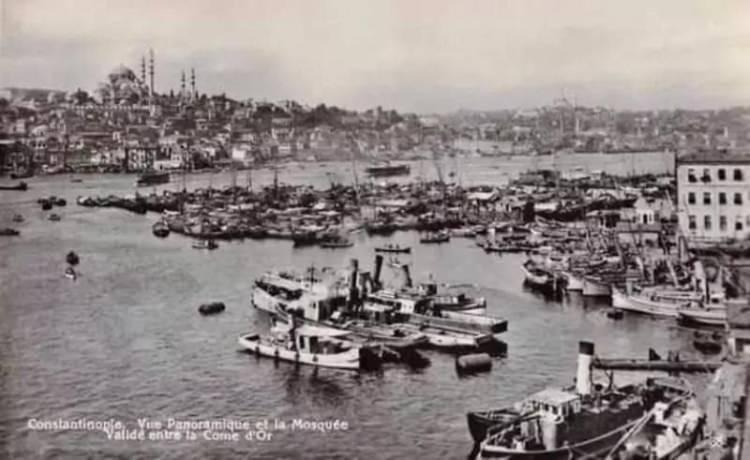 <p>Karaköy'den Süleymaniye ve Yavuz Selim'e bakış (1910'lu yıllar)</p>
