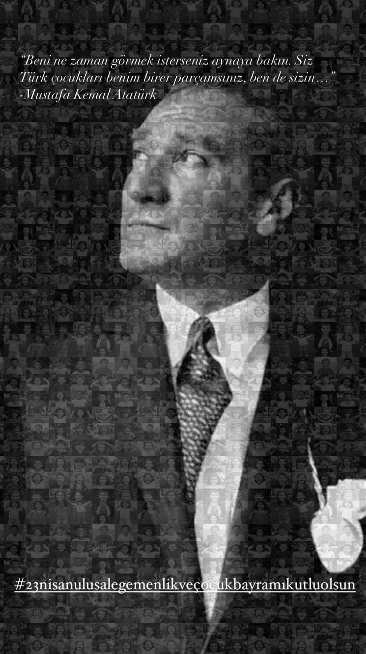 <p><strong>AKIN AKINÖZÜ</strong></p>
<p> Mustafa Kemal Atatürk; "Beni ne zaman görmek isterseniz aynaya bakın. Siz Türk çocukları benim birer parçamsınız, ben de sizin..." 23 Nisan Ulusal Egemenlik ve Çocuk Bayramı'mız kutlu olsun.</p>