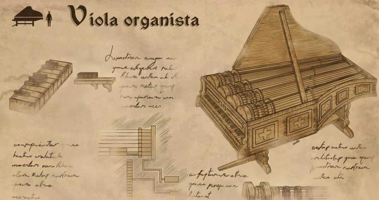 <p><span style="color:#000000">Günümüze ulaşan belgelerde, Leonardo’nun kendi müzikal besteleri olduğu ve o dönemde icat edilmemiş olan organ-viola-harpsikord karışımı bir müzik aleti tasarladığı biliniyor.</span></p>
