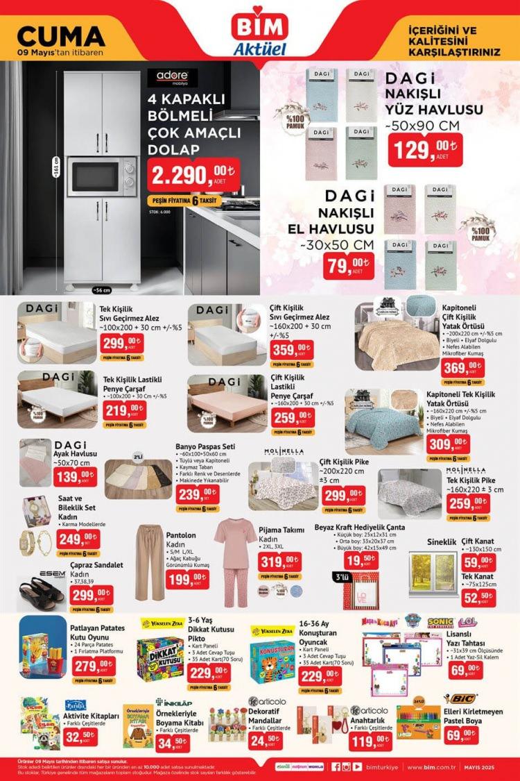 <p> </p>
<p> </p>
<p>• <strong>4 Kapaklı Bölmeli Çok Amaçlı Dolap</strong> – 2.290 TL<br />
• <strong>Nakışlı Yüz Havlusu</strong> – 129 TL<br />
• <strong>Nakışlı El Havlusu</strong> – 79 TL<br />
• <strong>Tek Kişilik Sıvı Geçirmez Alez</strong> – 299 TL<br />
• <strong>Çift Kişilik Sıvı Geçirmez Alez</strong> – 359 TL<br />
• <strong>Kapitoneli Çift Kişilik Yatak Örtüsü</strong> – 369 TL<br />
• <strong>Tek Kişilik Lastikli Penye Çarşaf</strong> – 219 TL<br />
• <strong>Çift Kişilik Lastikli Penye Çarşaf</strong> – 259 TL<br />
• <strong>Kapitoneli Tek Kişilik Yatak Örtüsü</strong> – 309 TL<br />
• <strong>Ayak Havlusu</strong> – 139 TL<br />
• <strong>Banyo Paspas Seti</strong> – 239 TL</p>