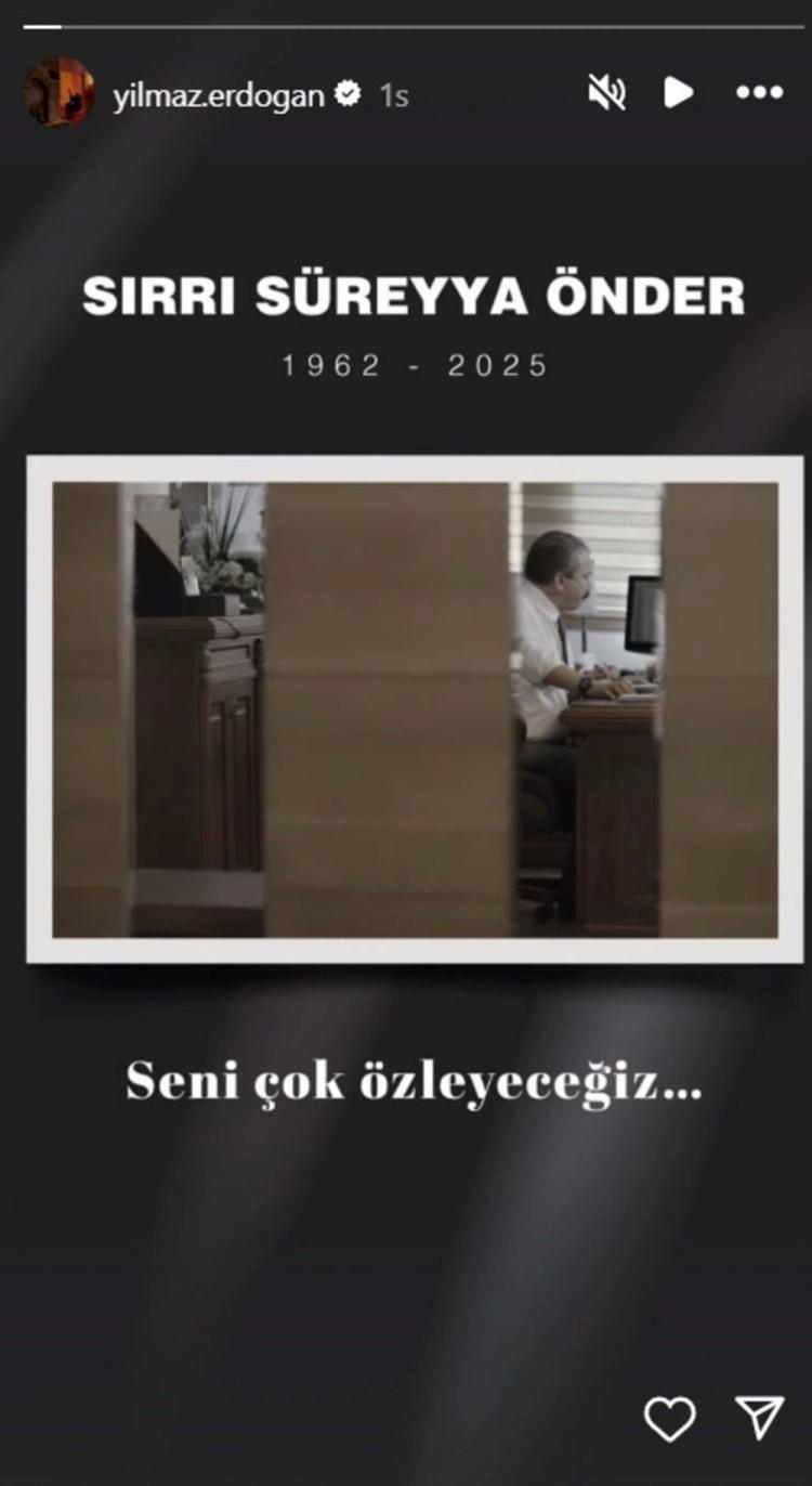 <p><strong>YILMAZ ERDOĞAN</strong></p>
<p>"Seni çok özleyeceğiz."</p>
