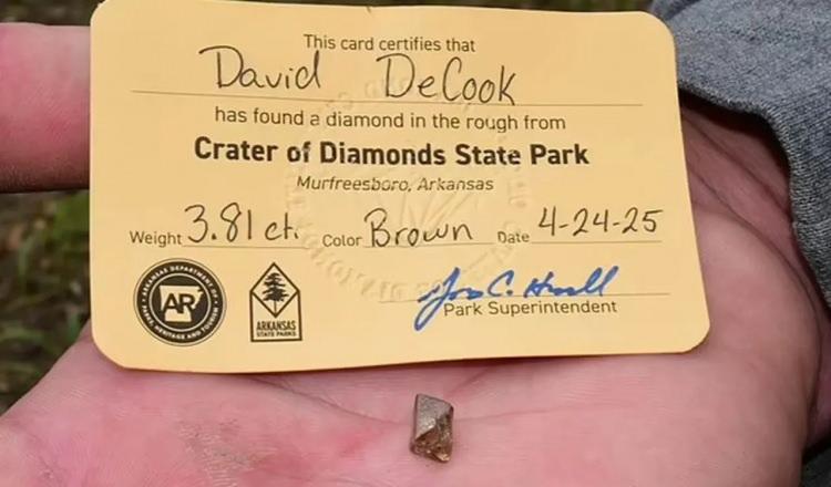 <p>ABD'nin elmas fışkıran alanı 'Crater of Diamond Eyalet Parkı' dünyada türünün tek örneği.</p>
<p>1972 yılında halkın ziyaretine açılan parkın birçok yerinde elmas bulmak mümkün.</p>
<p>İnsanlar bu parka yürüyüş için geldiklerinde dahi zengin olarak evlerine dönebiliyorlar.</p>