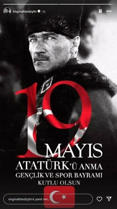 <p><span style="color:#000000"><strong>ENGİN ALTAN DÜZYATAN</strong></span></p>
<p><em><span style="color:#000000"><strong>"</strong>19 Mayıs Atatürk'ü Anma Gençlik ve Spor Bayramı kutlu olsun."</span></em></p>