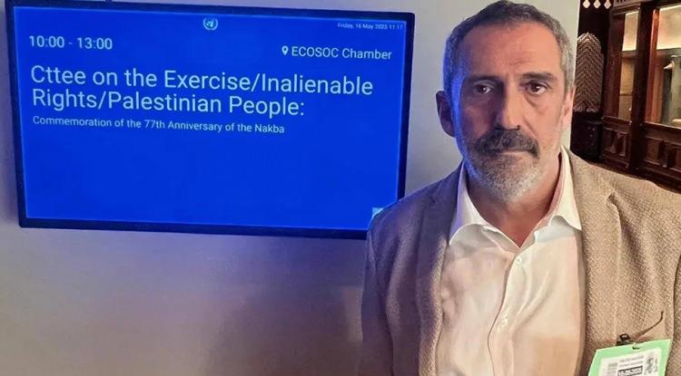Yavuz Bingöl'den alkış toplayan hamle! Birleşmiş Milletler konferansında Gazze'nin sesi oldu
