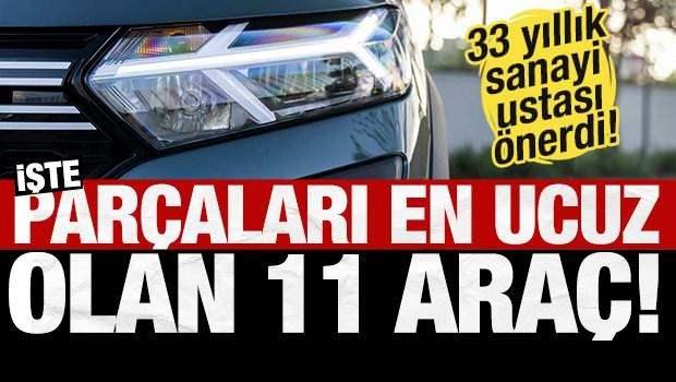 <p><span style="color:#B22222"><strong>İŞTE PARÇALARI EN UCUZ VE KOLAY BULUNABILEN 11 ARAÇ!</strong></span></p>