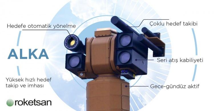 <p>ROKETSAN'ın ALKA lazer silahı, dron tehditlerine karşı kalkan oluyor</p>
<p>ROKETSAN'ın geliştirdiği ALKA Yönlendirilmiş Enerji Silah Sistemi (YESS) ile dron tehditleri engellenecek.</p>
<p> </p>
<p> </p>