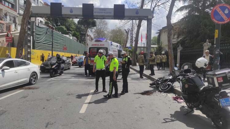 <p>Kaza, Beşiktaş Çırağan Caddesi'nde saat 10.30 sıralarında meydana geldi. </p>