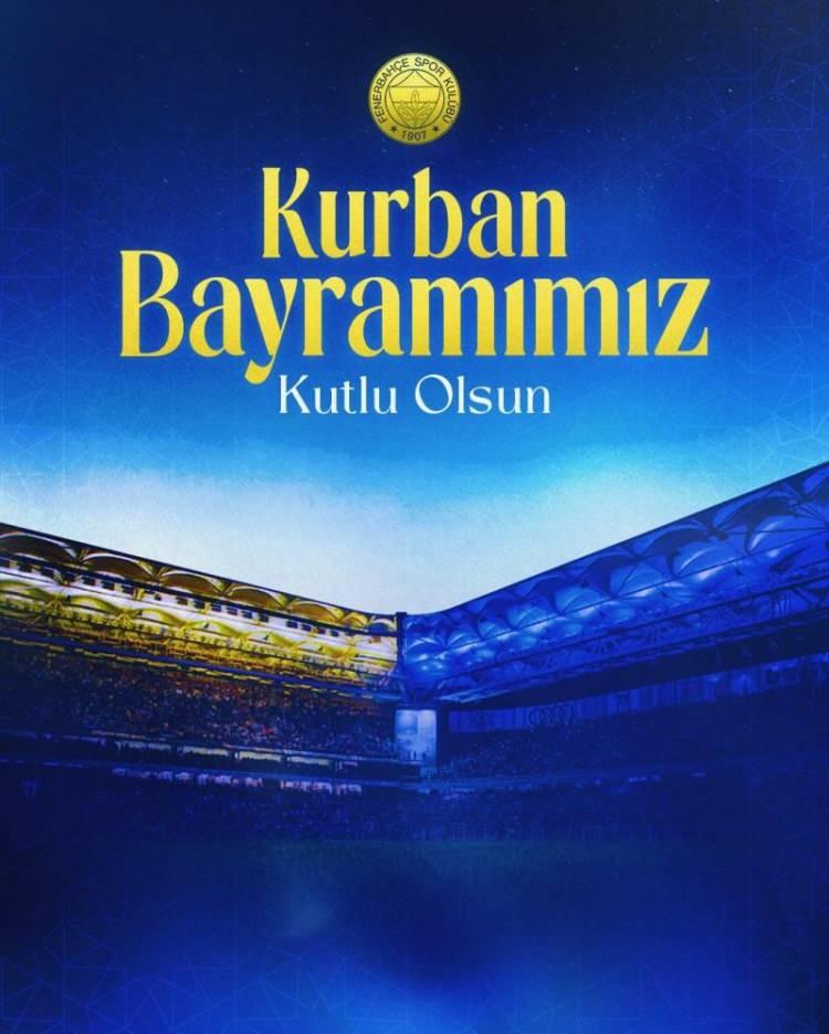 <p>Fenerbahçe "Sevdiklerinizle birlikte sağlık, huzur ve mutluluk dolu nice bayramlar dileriz. Kurban Bayramımız kutlu olsun."</p>