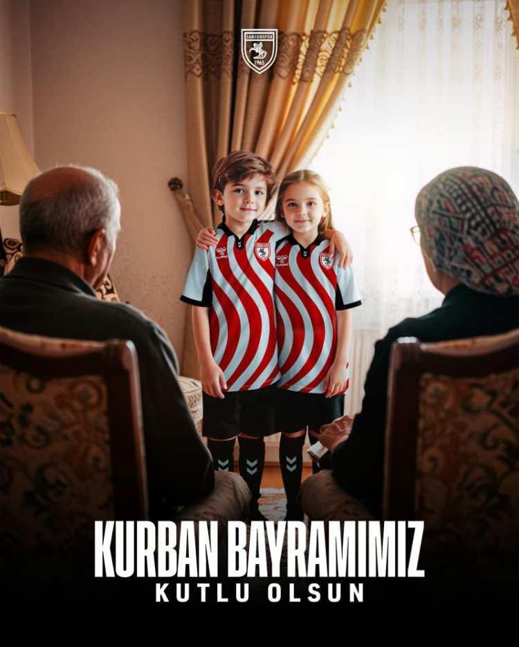 <p>Samsunspor "Kurban Bayramınızı en içten dileklerimizle kutlarız! Sevdiklerinizle birlikte; sağlık, bereket ve mutluluk dolu bir bayram geçirmenizi dileriz."</p>