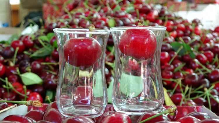 <p>Lapseki'nin lezzeti ve iriliğiyle meşhur kirazları buradan da tüketicinin sofralarına ulaştırılıyor. Lapseki kirazı, aromasını toprak yapısından alıyor. </p>