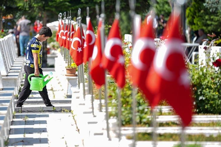 <p><strong>OSMANİYE</strong></p>
<p> </p>
<p>Osmaniye'de 6 Şubat 2023'teki depremlerin ardından oluşturulan "Deprem Şehitliği"nde program düzenlendi. Kur'an-ı Kerim okunan programa, Vali Erdinç Yılmaz, AK Parti Osmaniye Milletvekili Seydi Gülsoy ve Belediye Başkanı İbrahim Çenet de katıldı. Mezarlara karanfil bırakan katılımcılar, birbirleriyle bayramlaştı.</p>