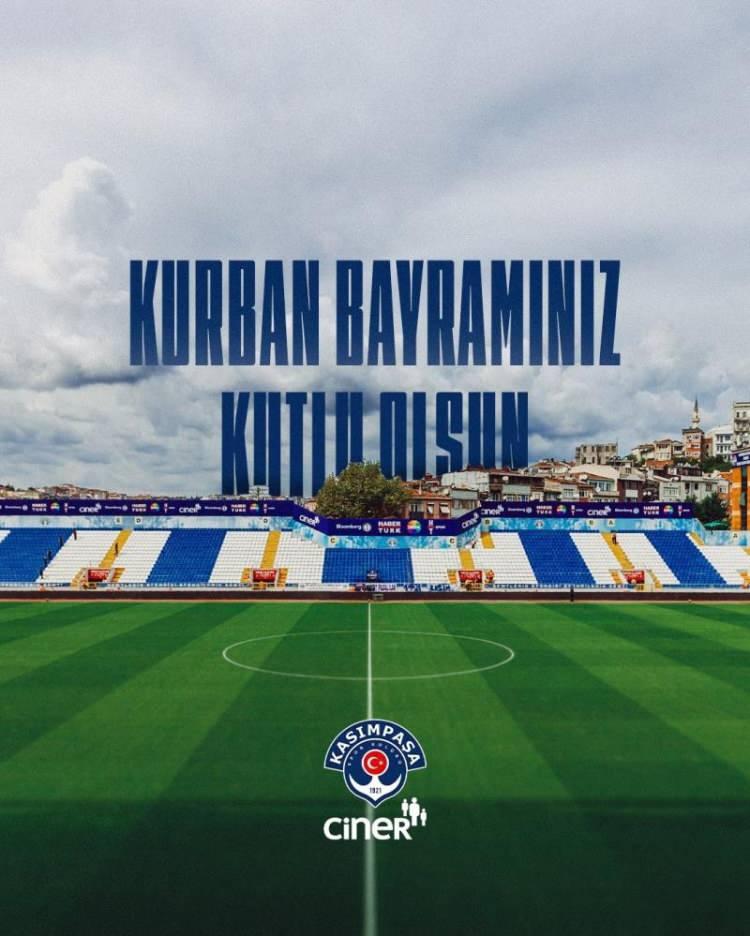 <p>Kasımpaşa "Sevdiklerinizle beraber sağlıklı ve huzur içinde bir bayram geçirmenizi dileriz. Kurban bayramınız kutlu olsun."</p>