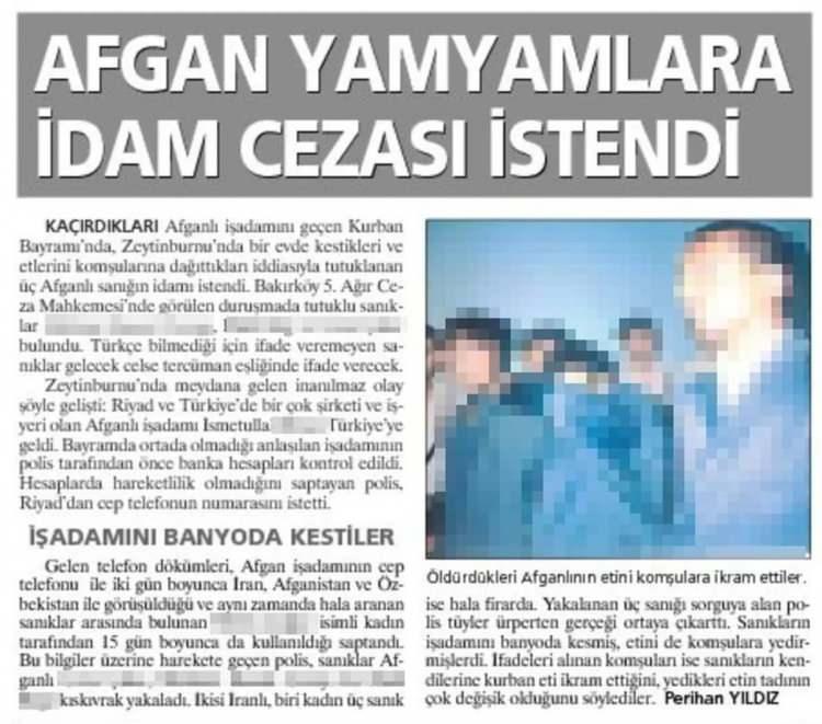 <p>Tespit edilen bu isimler Zeytinburnu’nda oturuyordu. Cinayet uzmanı Bayram bulunan izlere uzanan soruşturmayı şöyle anlattı: <em><strong>"Kadının bağlantılarından Afgan olan isimlere ulaştık. Kadın ortalarda yoktu. Ama kadının bağlantısı olduğu bir kişiyi tespit ettik. Biz iş insanının en son Zeytinburnu'nda gittiği bir adresten sonra bir daha kendisine ulaşılmadığını biliyorduk. Bu bağlamda, Afgan birini de tespit edince, bunlar üzerinde yoğunlaştık."</strong></em></p>
<p> </p>
<p> </p>