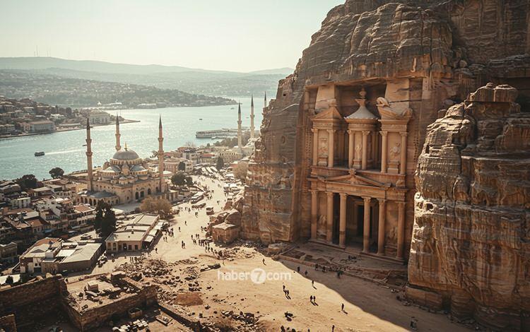 <p><span style="color:#B22222"><strong>PETRA ANTİK KENTİ İSTANBUL'DA OLSAYDI</strong></span></p>
<p> </p>
<p>Bulunduğu yer. Ürdün</p>