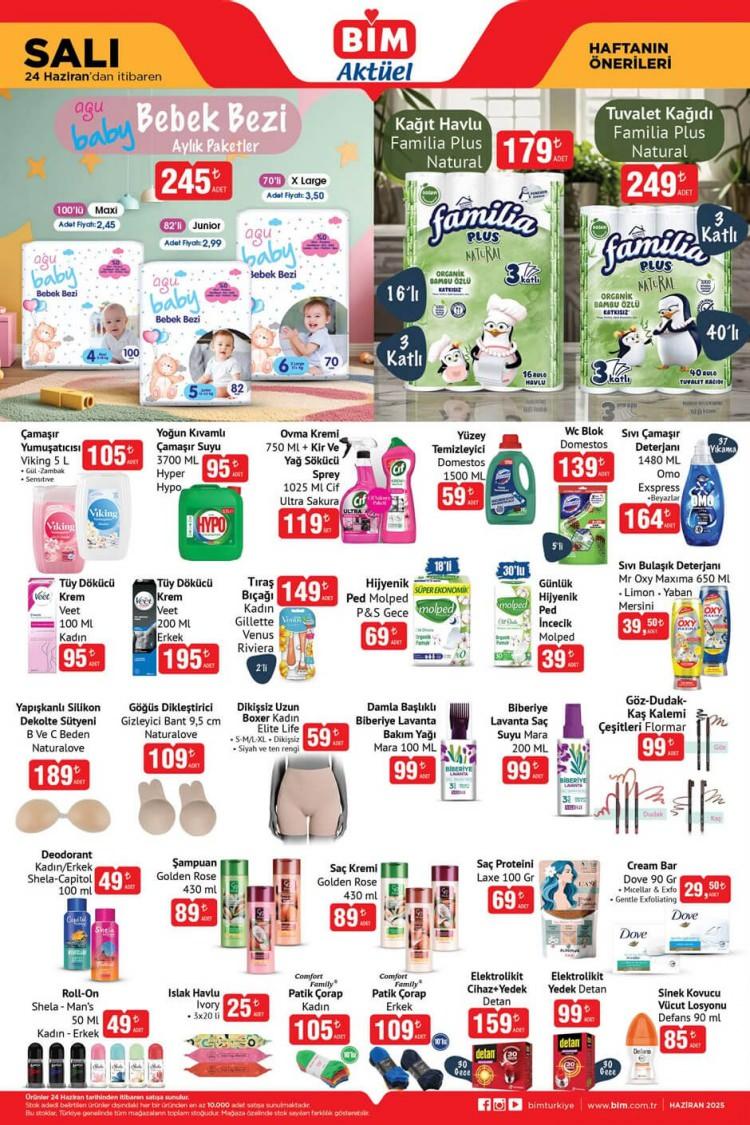 <p> </p>
<p> </p>
<p>• <strong>Agu Baby Bebek Bezi Aylık Paketler</strong> 245 TL<br />
• <strong>Familia Plus Natural Tuvalet Kâğıdı 40’lı</strong> 249 TL<br />
• <strong>Viking Çamaşır Yumuşatıcısı 5 Litre</strong> 105 TL<br />
• <strong>Hyper Hypo Yoğun Kıvamlı Çamaşır Suyu</strong> 95 TL<br />
• <strong>Domestos Yüzey Temizleyici</strong> 59 TL<br />
• <strong>Domestos WC Blok 5’li</strong> 59 TL</p>