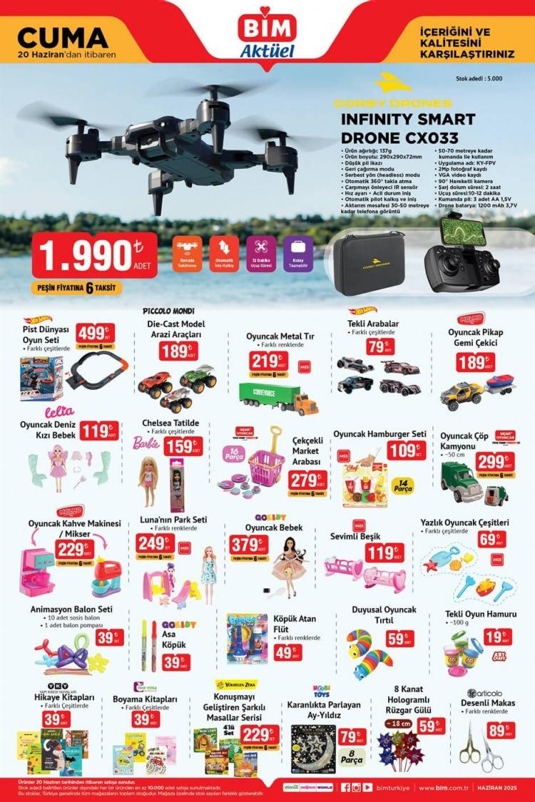 <p> </p>

<p> </p>

<p>• <strong>Smart Drone:</strong> 1.990 TL<br />
• <strong>Lelia Oyuncak Deniz Kızı Bebek:</strong> 119 TL<br />
• <strong>Oyuncak Çöp Kamyonu 50 cm:</strong> 299 TL</p>
