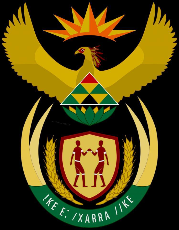 <p><span style="color:#B22222"><strong>Güney Afrika</strong></span></p>
<p> </p>
<p><br />
1994 Apartheid rejiminin bitmesinden sonra tamamen yeni bir ulusal arma kabul edildi.</p>
<p>Yeni sembol daha kapsayıcı ve yerli Afrika kültürlerini yansıtan bir yapıya sahip.</p>