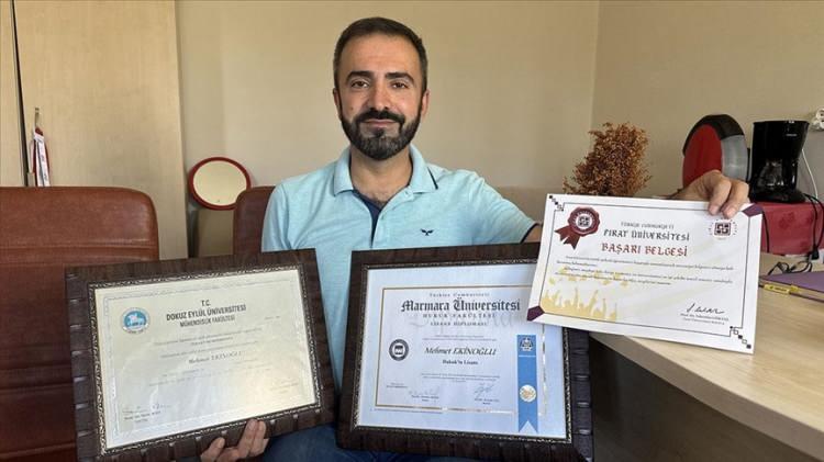 Okuma azmi sınır tanımadı: Mühendislik hukuk ve tıp fakültesini bitirdi