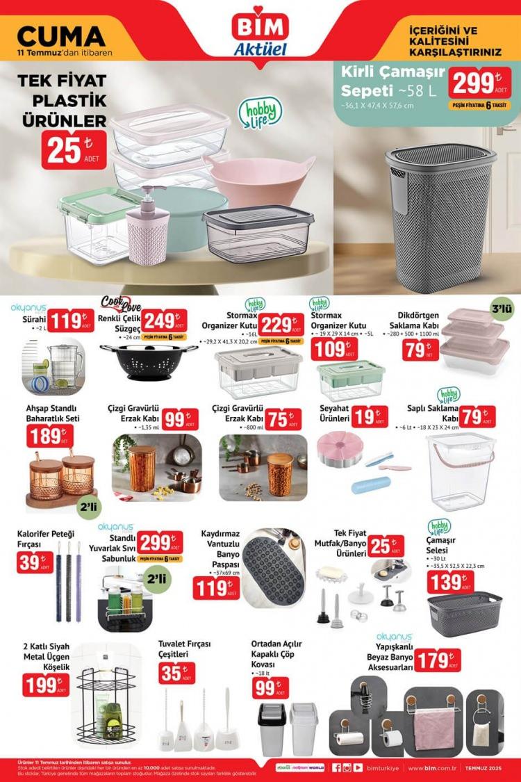 <p> </p>
<p> </p>
<p>• <strong>Hobby Life Plastik Ürünler (Tek fiyat) – 25 TL</strong><br />
• <strong>Kirli Çamaşır Sepeti 58 L – 299 TL</strong><br />
• <strong>Stormax Organizer Kutu (Küçük / Büyük) – 109 TL / 229 TL</strong><br />
• <strong>Dikdörtgen Saklama Kabı – 79 TL</strong><br />
• <strong>Ahşap Standlı Baharatlık Seti – 189 TL</strong><br />
• <strong>Çizgi Gravürlü Erzak Kabı – 99 TL</strong></p>