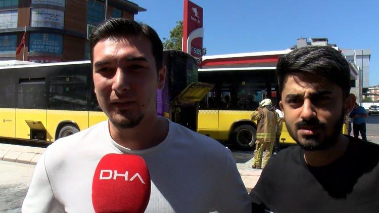 <p>Dumanı fark eden otobüs şoförü aracı durdurup etraftakilerden yardım istedi. </p>