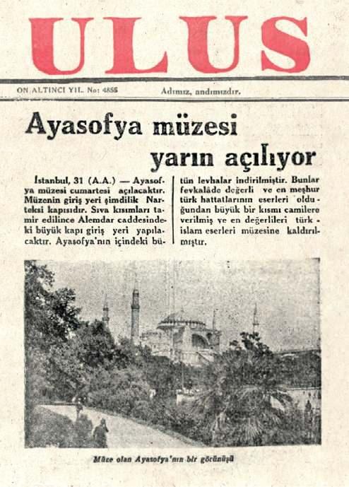 <p>1 Şubat 1935 - Ulus Gazetesi</p>
