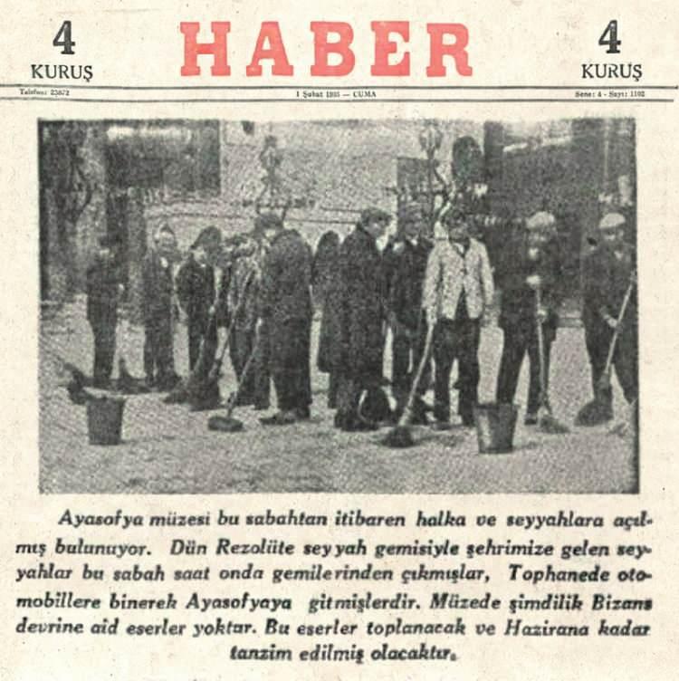 <p>1 Şubat 1935 - Haber Gazetesi</p>