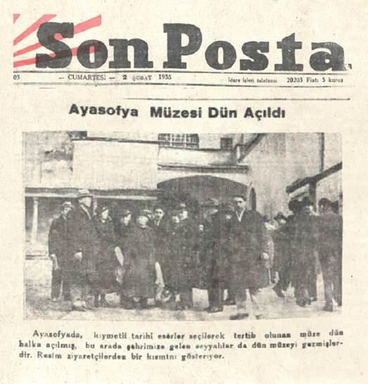 <p>2 Şubat 1935 - Son Posta Gazetesi</p>