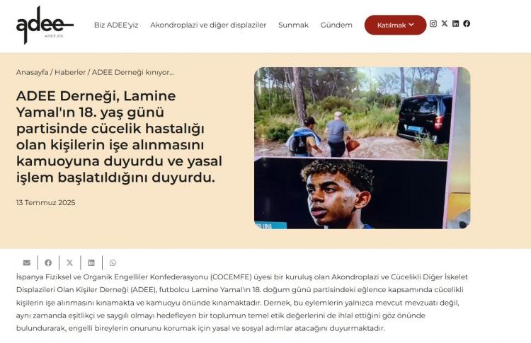 <p>ADEE, bu eylemin <strong>yalnızca mevcut mevzuatı değil, aynı zamanda eşitlikçi ve saygılı olmayı hedefleyen bir toplumun temel etik değerlerini de ihlal ettiğini</strong> belirterek <strong>engelli bireylerin onurunu korumak için </strong>yasal ve sosyal adımlar atacağını duyurdu.</p>