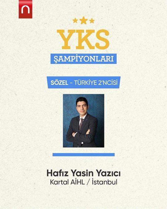 <p>Hafız Yasin Yazıcı, YKS’de Sözel Türkiye 2’ncisi.</p>

<p> </p>
