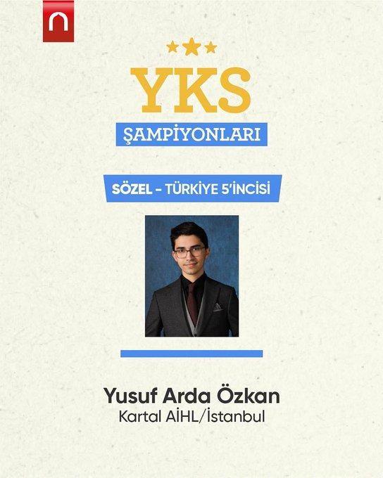 <p>YKS Sözel Türkiye 5’incisi Yusuf Arda Özkan.</p>