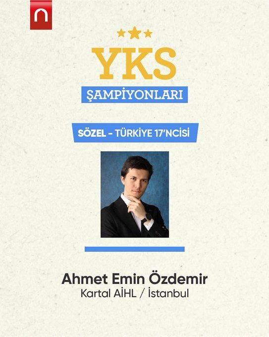 <p> YKS Sözel Türkiye 17’ncisi olan Ahmet Emin Özdemir.</p>