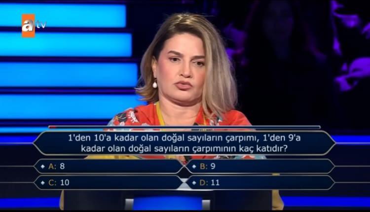 <p>Oktay Kaynarca'nın sunumuyla ekranlara gelen yarışmada 51 yaşındaki Enise Nehir Aksaylı katıldı. Aksaylı’nın 3. soruda karşısına matematik sorusu çıktı. </p>
