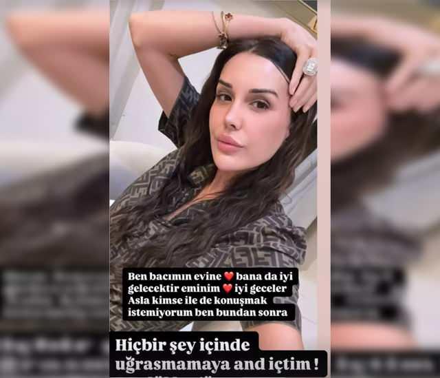 <p>Kendini çektiği bir fotoğrafın üzerine, <span style="color:#800080"><em>"<strong>Ben bacımın evine, bana da iyi gelecektir eminim. Asla kimseyle konuşmak istemiyorum. Bundan sonra hiçbir şey için uğraşmamaya ant içtim!"</strong></em></span> yazan <strong>Dilan Polat, evden ayrıldığını duyurdu.</strong></p>