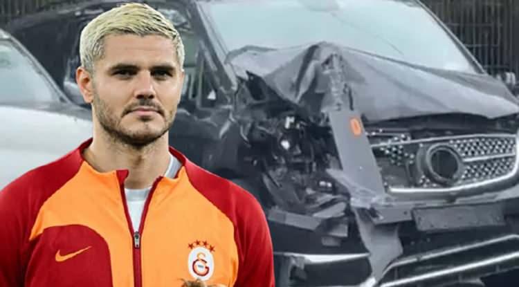 Mauro Icardi'den korkutan haber! Milyonluk aracı kaza yaptı