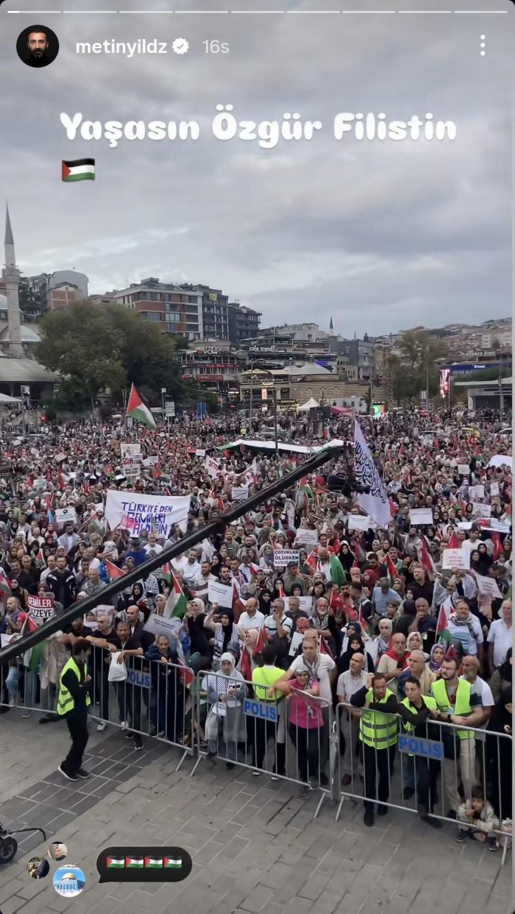 <p>Metin Yıldız, paylaşımına <strong>"Yaşasın Özgür Filistin"</strong> notunu düşmeyi ihmal etmedi.</p>