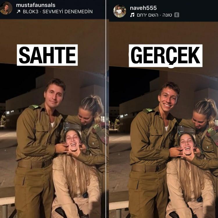 <p>Mustafa Efe Ünsal’ın İsrailli askerlerin yüzüne kendi yüzünü koyup, kendisini asker gibi gösterdiği iddia edildi.</p>
