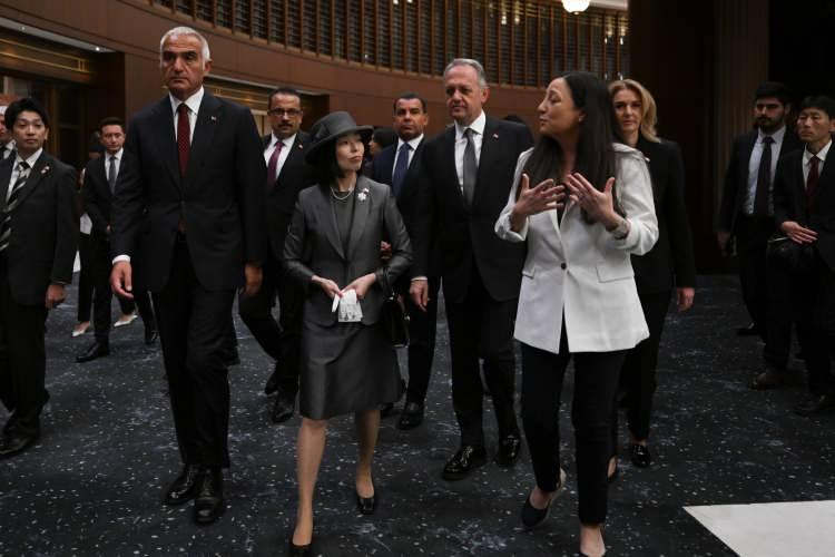 <p>Cumhurbaşkanlığı Millet Kütüphanesi'nde düzenlenen sergide Prenses Akiko’ya Kültür ve Turizm Bakanı Mehmet Nuri Ersoy eşlik etti.</p>
