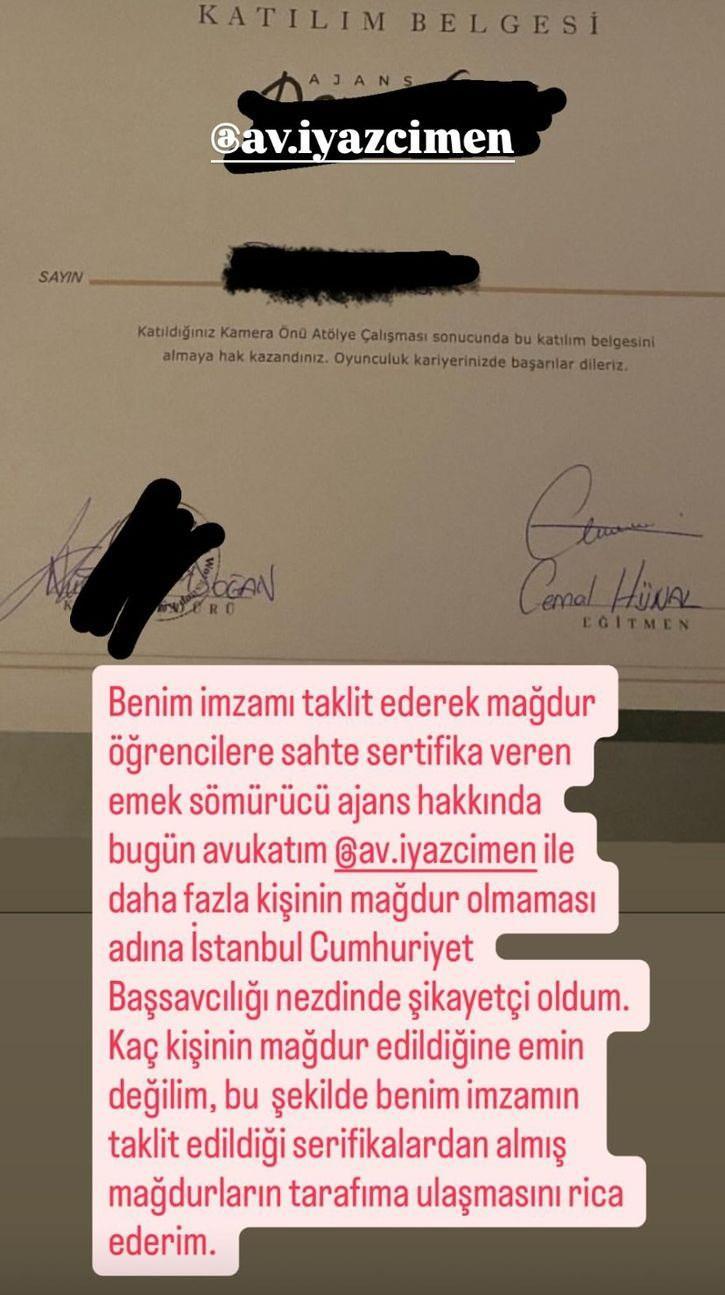 <p>Suç duyurusunun ardından açıklama yapan Hünal, "Hala ben eğitim veriyormuşum gibi eğitim programları satmaya devam ettikleri için son bir ihtarda bulunmuştum ama sahte imzayla sertifika dağıtmak bambaşka bir boyuta giriyor" dedi.</p>