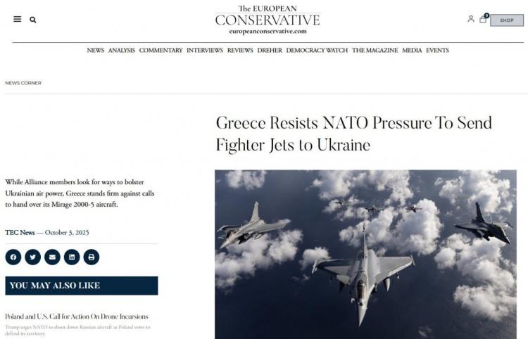 <p> Haberde, ABD ve Fransa başta olmak üzere bazı Avrupa ülkelerinin, Atina’dan 25 Mirage 2000-5 savaş uçağının bir kısmını aracı ülkeler üzerinden Ukrayna’ya satmasını istediği belirtildi.</p>