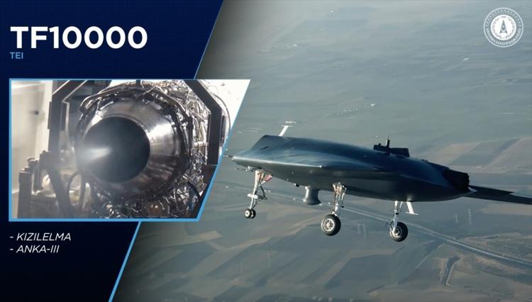<p>Jet motorları ve ileri aşama faaliyetleri kapsamında ANKA-III için geliştirilen TF6000 turbofan motoru başarıyla çalıştırıldı, KIZILELMA için TF10000 geliştirme çalışmaları devam ediyor.</p>

<p> </p>
