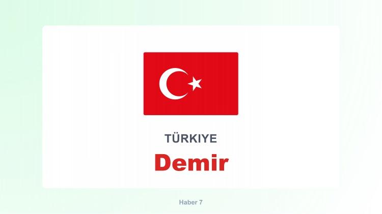 <p><span style="color:#B22222"><strong>DEMİR</strong></span></p>
