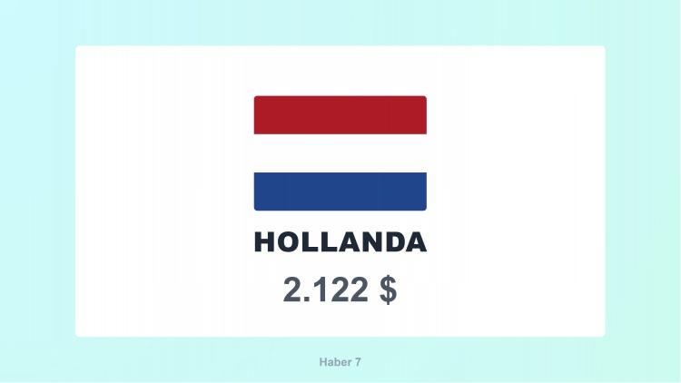 <p><span style="color:#B22222"><strong>10)  HOLLANDA</strong></span></p>
